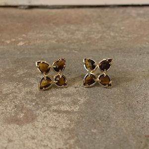 Kendra Scott Tavi Stud Earrings in Tigers Eye